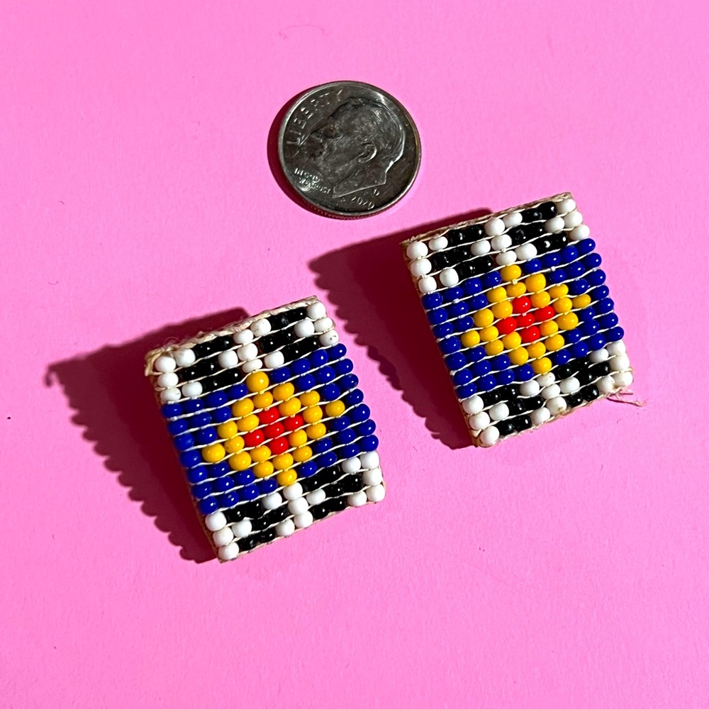 Vintage Beadwork Earrings